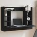 Maison Exclusive - Bureau mural, noir, 105x48x75 cm, panneau de particules