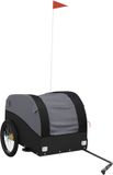 vidaXL Fietstrailer 45 kg ijzer zwart