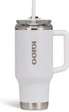 Igloo Flip 'n' Sip Drinkbeker met rietje - Wit - 0,946L - RVS