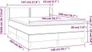 vidaXL Boxspring met matras fluweel zwart 140x200 cm