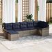 Maison Exclusive - Ensemble de jardin avec banc de jardin gris, en polyrotin