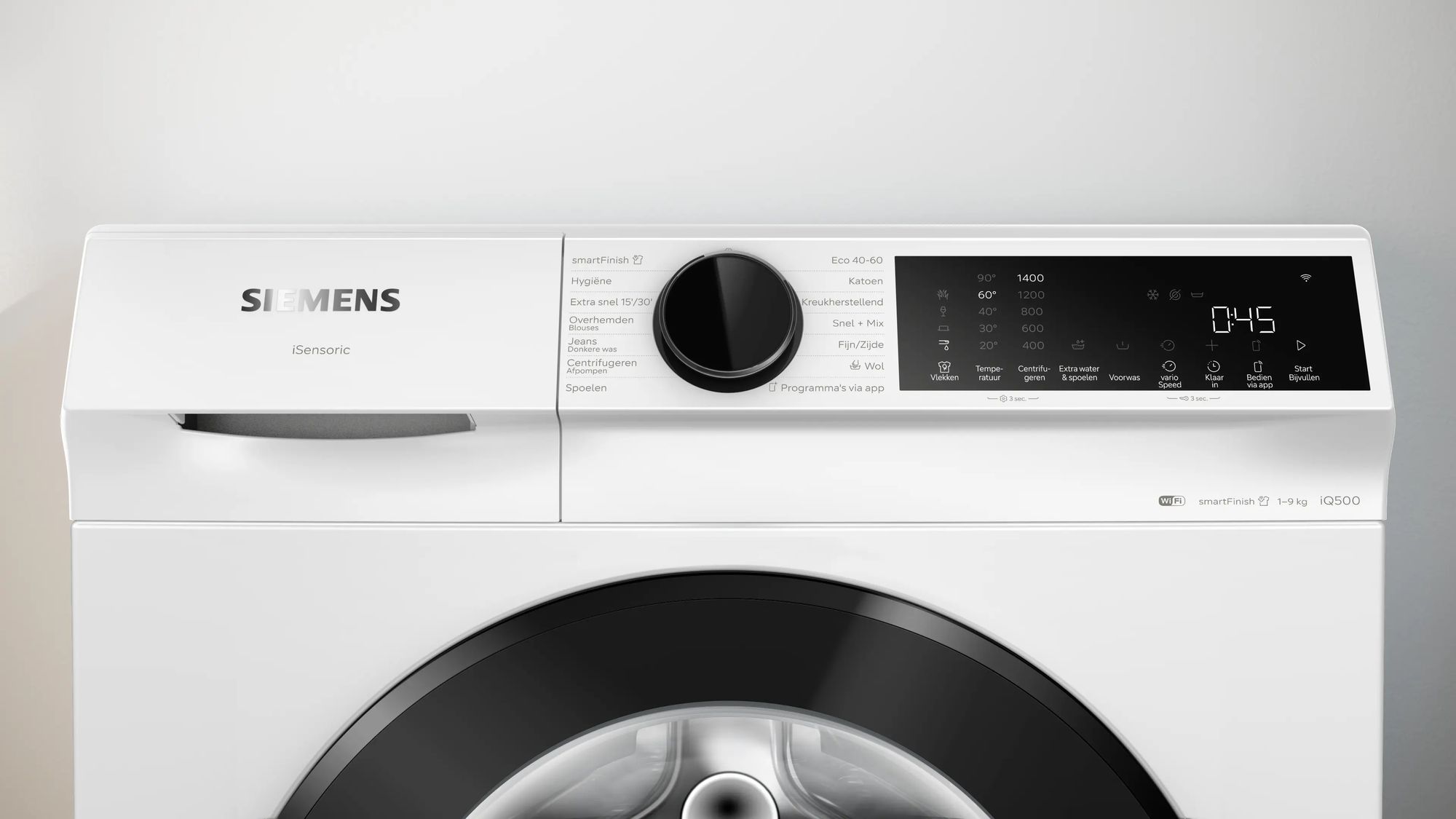 Siemens WG44J200NL - iQ500 - Wasmachine – 9 kg – 1400 rpm – Energieklasse A - smartFinish