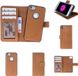 Celkani ® Hoesje voor Apple iPhone 7 - Verbrand bruin lederen 2-in-1 book cover met kaartsleuven