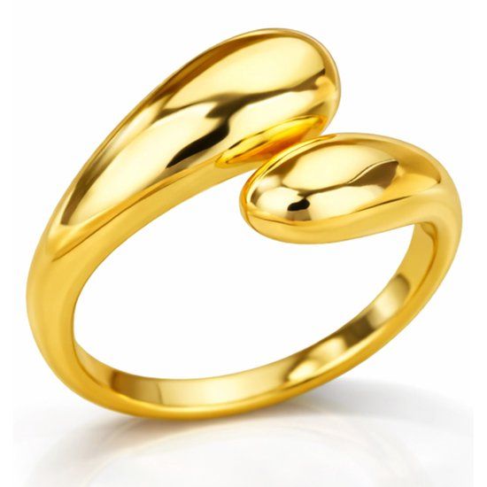 LGT JWLS Dames Ring One Size Goudkleurig Open Vorm