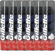 Gillette Basic Scheerschuim Regular Voordeelverpakking 6x200ml