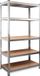 Monzana Opbergrek Metaal – 5 Planken tot 350kg 170x75x30cm - Zilver