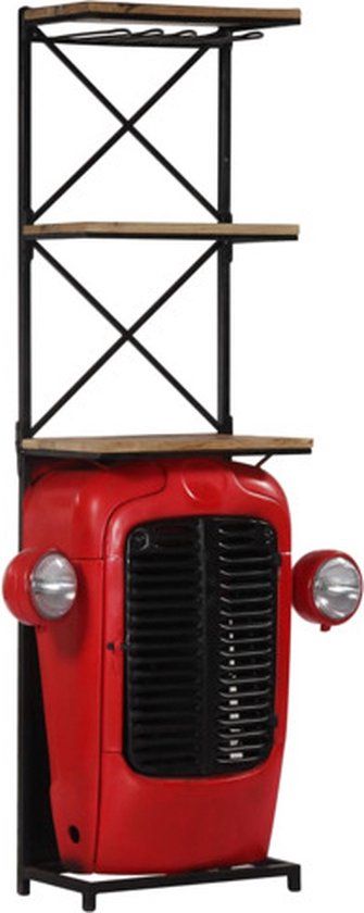 vidaXL Wijnkast tractor 49x31x172 cm massief mangohout