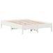 vidaXL Bedframe Blanc Pin Massif 140x200 cm
