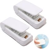 Merkloos / Sans marque BeiJingLiangPinJiaZuoKeJiWenHuaFaZhanYouXianGongSi 2 Stuks Mini Pocket Foil Lasmachine, Handlasmachine voor Plastic Tassen en Snacks, Compacte Verpakkingsoplossing