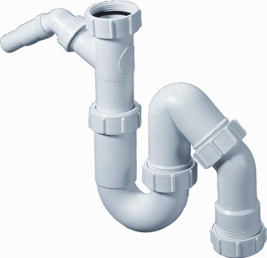 McAlpine Sifon met Wasmachine Aansluiting - 1½\" x 40 mm - Wit