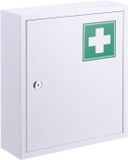 Merkloos Relaxdays Medicijnkast - 31,5x36x10 cm - wit en groen