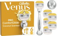 Venus Gillette Venus Pro ComfortGlide Coconut Scheermesjes Voor Vrouwen - Handvat + 6 Scheermesjes + Douchehouder