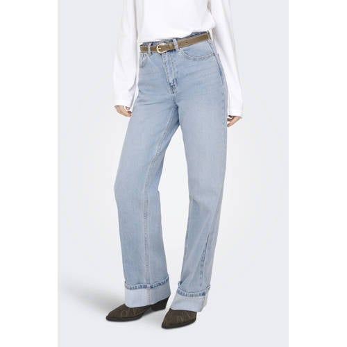 ONLY high waist wide leg jeans light blue denim
