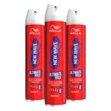 Wella New Wave Haarspray Ultimate Hold - 3 x 400 ml - Voordeelverpakking