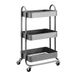 Amazon Basics 3-laags, rollende gereedschapswagen of keukenwagen - houtskool