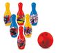 Mondo Toys Spiderman Bowlingset voor kinderen, inclusief 1 bal en 6 Spiderman-themakegels, sportspeelgoed, spel voor kinderen 2-3-4 jaar, 28075