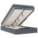 vidaXL Lit plateforme avec matelas, gris foncé, 120x190 cm, velours