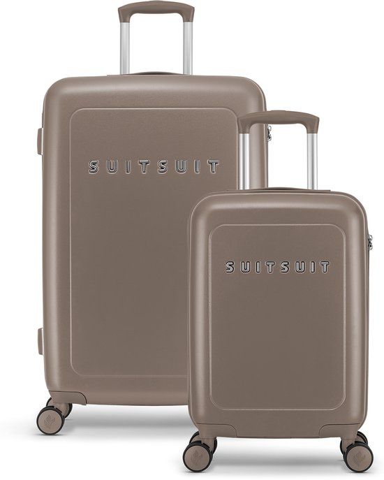 SUITSUIT Natura Kofferset 2-delig - Plaza Taupe - Hardcase Reiskoffer Set met TSA Slot