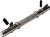 Gorilla Sports Dumbellstang 35 cm - 30 mm - Belastbaar tot 100 kg - Halter - Incl. veersluitingen - zilver