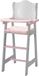 Olivia's Little World Houten poppenkinderstoel - Grijs/Roze