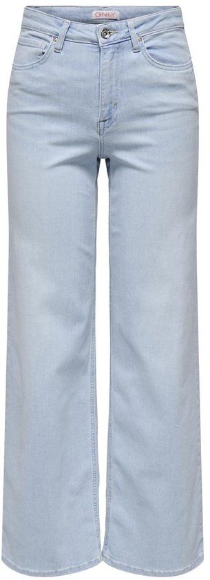 ONLY ONLMADISON BLUSH HW WIDE DNM CRO495 NOOS Dames Jeans - Light Blue Bleached Denim L X L30