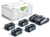 Festool SYS 18V 4xHP5,0/TCL6DUO Set d'énergie