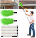 Unyqoos® Nettoyeur de gouttière télescopique – Tige télescopique en 8 parties jusqu'à 310 cm, tête de brosse réglable à 90°, acier inoxydable et nylon, démontable