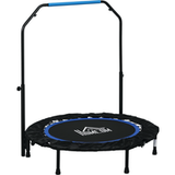 Pangivo Trampoline de fitness pliable avec poignée réglable, Ø102 cm, charge 150 kg, noir et bleu