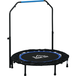 Pangivo Trampoline de fitness pliable avec poignée réglable, Ø102 cm, charge 150 kg, noir et bleu