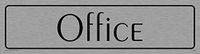 Viking Signs DV790-L26-MS "Office" deurbord, PEIGNOT lichtvet, 1 mm roestvrij staal, 225 mm H x 60 mm W