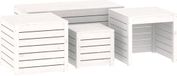 vidaXL 4-delige Tuinboxset massief grenenhout wit