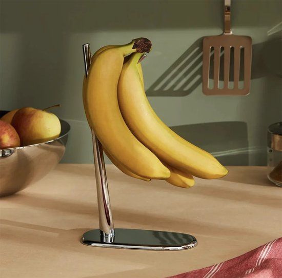 Alessi Dear Charlie JT01 Bananenhouder - Verchroomd Zamak - Spiegel Gepolijst - 1 Stuk