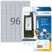 HERMA 4110 weerbest folielabels A4 zilver (30,5 x 16,9 mm, 25 velles, polyesterfolie, glanzend) zelfklevend, bedrukbaar, permanente klevende etiketten, 2400 etiketten voor printer