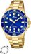 Lotus Herenhorloge 18761/1 Analoog Roestvrij Staal Goudkleurig Blauw