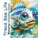 Trace Sea Life Reverse Coloring Book: Mystical Ocean Creatures Watercolor Art for Doodle and Pen & Ink Tracing