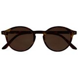 OPULIZE REY Zonneleesbril - Retro Rond Montuur - Matbruin Schildpadpatroon - Heren Dames - Veerscharnieren - S56-2 - +2.50