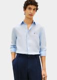 Tommy Hilfiger Casual hemd lange mouw Blauw PIGMENT DYED LI SOLID RF SHIR MW0MW41530/C1O