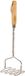 Merkloos 1x Aardappelstamper - 37 cm - RVS - Bruin