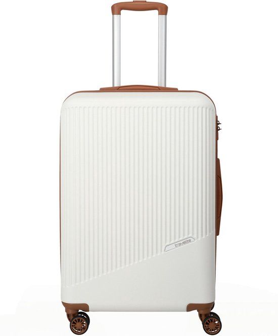 Travelite Bali Hardcase Trolley - 67 cm - White/Cognac