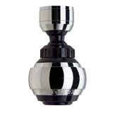 Siroflex Saturn 2525/5S Straalregelaar handdouche kraan keuken Made in | In Italië, verchroomd, zwart, straalregelaar met scharnierverlenging, beluchter voor kranen met waterbesparing en filter