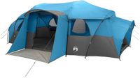 vidaXL Gezinstent met regenhoes waterdicht 10-persoons Blauw