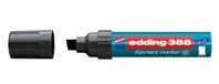 Edding 388 markeerstift, Zwart, Beitelvormige punt