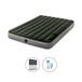 Intex Airbed Set Double 137 x 191 x 25 cm Green - With built-in foot pump + Fitted Sheet Black + Repair Kit