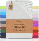 NatureMark Microvezel Hoeslaken 120x200cm Natuurlijk Wit