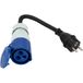 Watt&Co WATTBALL Multimedia-stekkerblok - 2P 16A + 1P 6A + USB 2,1A - Grijs