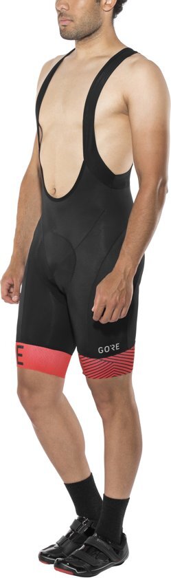 Gore Wear C5 Optiline Bib Shorts Heren rood/zwart Maat L