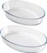 Plat à four Chef Traiteur Set 2 pièces - Ovale - Verre - 3L et 4L