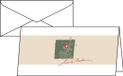 Sigel Kerstkaarten Sigel incl. - envelop Kerst met appels - wit