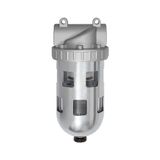 Riegler 650 G/S Standaard filter, pc-houder en beschermmand, 40 μm, BG 4, G 1 1/2, PE max. 16 bar, Med.-omgevingstemp. Maximale 60 °C, afvoerventiel: HA.