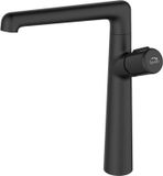Laveo BADLAND PRETTO wastafelmengkraan, hoog model, zwart + click-clack